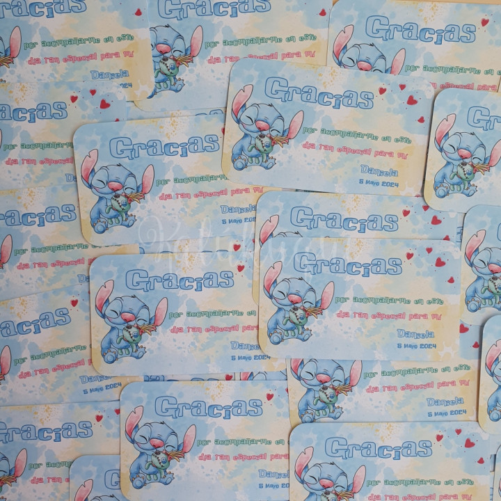 Tarjeta Agradecimiento Stitch...