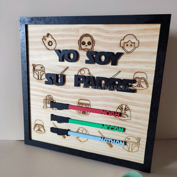 Cuadro 3d Yo soy tu padre... 2