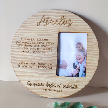 Placa Regalo Abuelos con foto 2