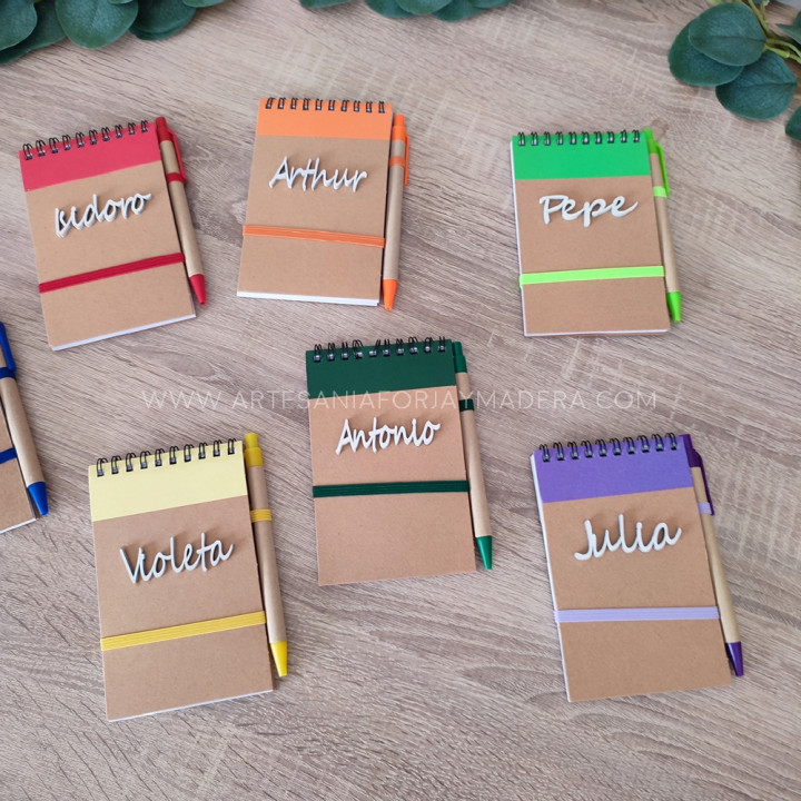 Libreta Notas Nombre con boli