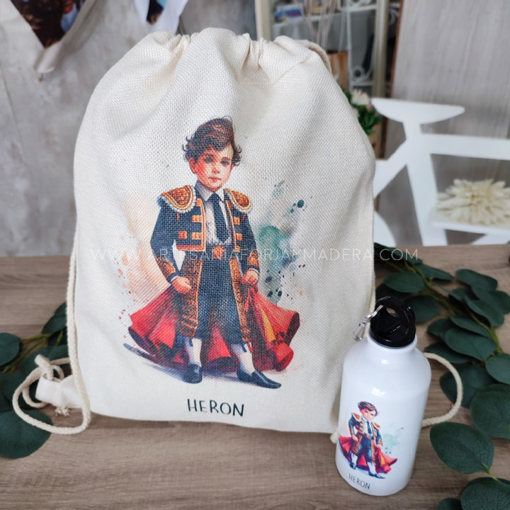 Pack Mochila + Botella Niño torero