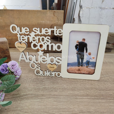 Portafotos Abuelos con frase
