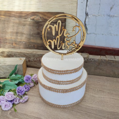 Cake Topper Boda Mr & mrs 2