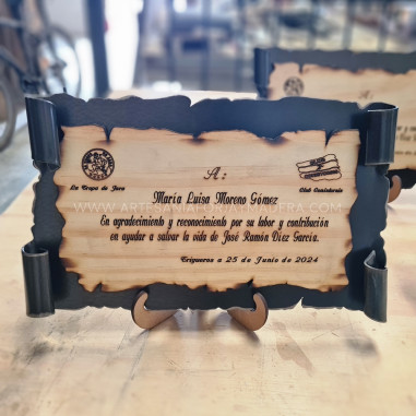 Placa Conmemorativa Pergamino
