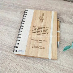Cuaderno Madera + Bolígrafo...