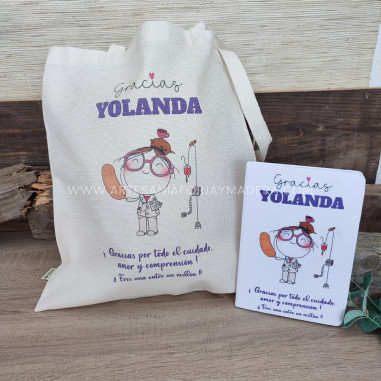 Pack Bolsa tote bag + Cuaderno Enfermera