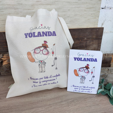 Pack Bolsa tote bag + Cuaderno Enfermera