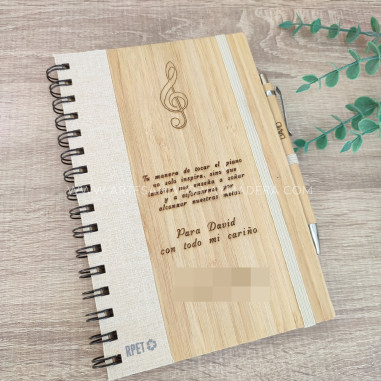 Cuaderno Madera + Bolígrafo Director...