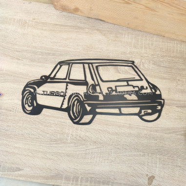 Silueta hierro coche Renault 5 copa...