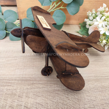 Avioneta de madera para alianzas