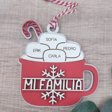 Adorno Navidad Familia Chocolate...
