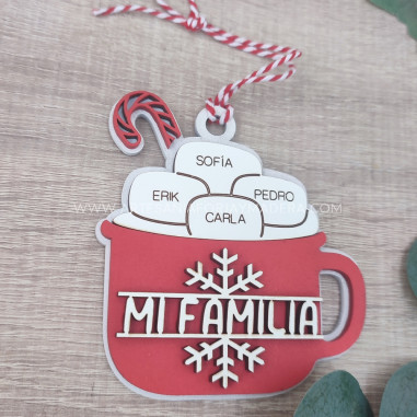 Adorno Navidad Familia Chocolate...