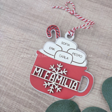 Adorno Navidad Familia Chocolate...