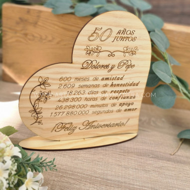 Placa Corazón 50 aniversario
