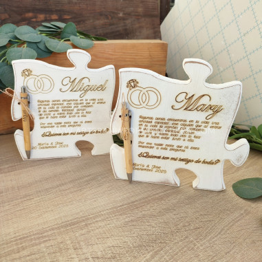 Regalo ficha Puzzle Testigo Boda para...