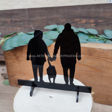 Cake Topper Pareja con perro (muñeco...
