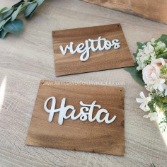 letreros decorativos para boda con frase romántica 2