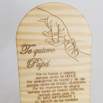 Placa semiovalada Papa