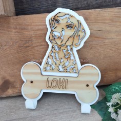 Percha silueta perro