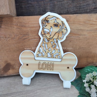 Percha silueta perro