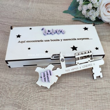 Caja Llave Basic 3d Blanco con Llave...