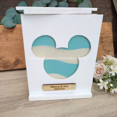 Caja Mickey Mouse Ritual de Arena Blanco