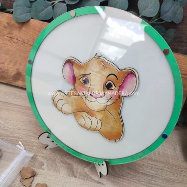 Marco de Firmas 3d Simba Rey León Disney