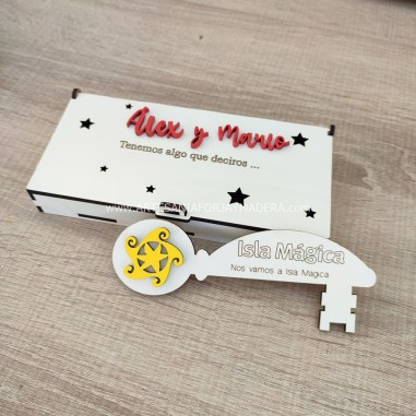 Caja Llave Basic 3d Blanco con Llave...