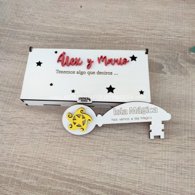 Caja Llave Basic 3d Blanco con Llave...