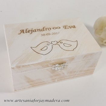 Caja de Madera con Pajaros...