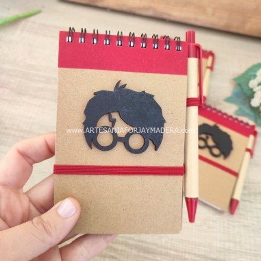 Libreta con Boli Harry Potter de madera