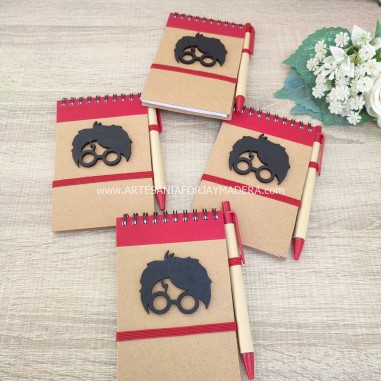 Libreta con Boli Harry Potter de madera