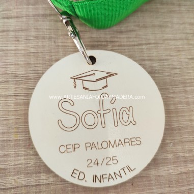 Medalla simple graduación infantil
