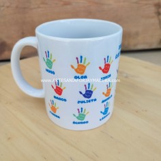 Taza manos colegio profesor/a
