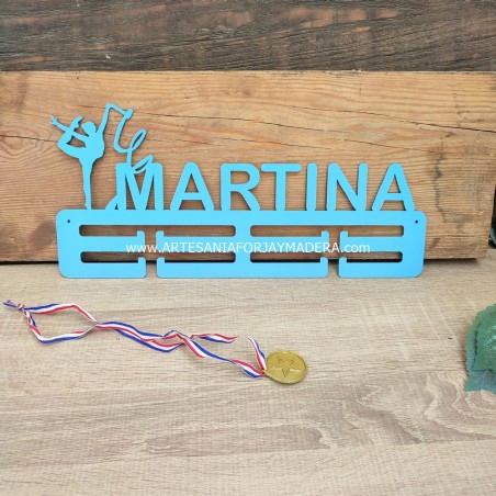 decoracion deportiva con medallero de gimnasia ritmica
