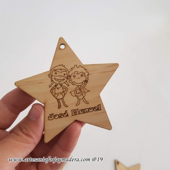 Colgador Mochila Estrella con niños