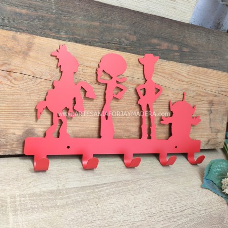colgador de pared exclusivo de Forja y Madera