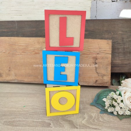 cubos con letras toy story personalizados