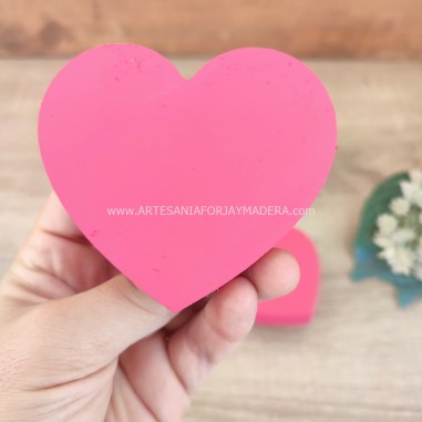 Lote 40 Pack 4 tiradores corazon fucsia