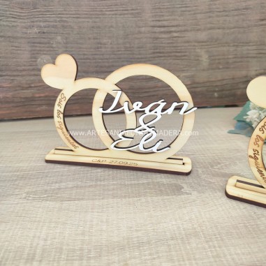 Regalo Siguientes Alianza con nombres 3D