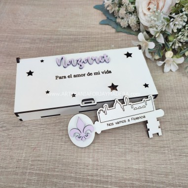 Caja Llave Basic 3d Blanco con Llave...