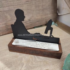 placa conmemorativa tecnologica exclusiva de Forja y Madera 2