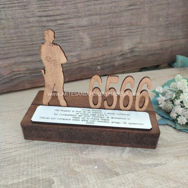 placa de reconocimiento para vigilante jubilado