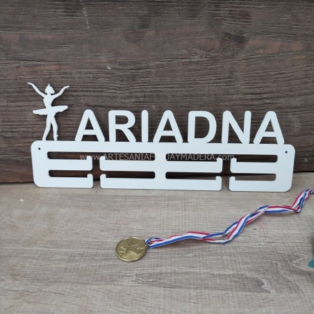 soporte doble para medallas de bailarina de ballet