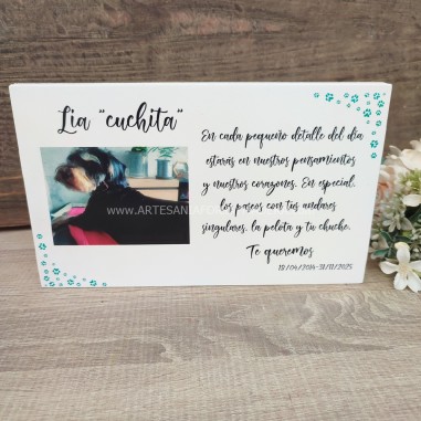 Placa Conmemorativa Mascotas