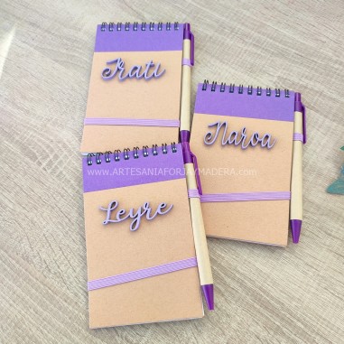 Libreta Notas Nombre con boli