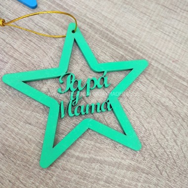 Adorno Navidad Estrella con nombre