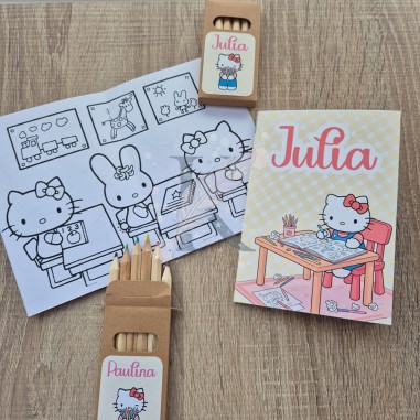 Mini Libro Colorear + colores Hello...