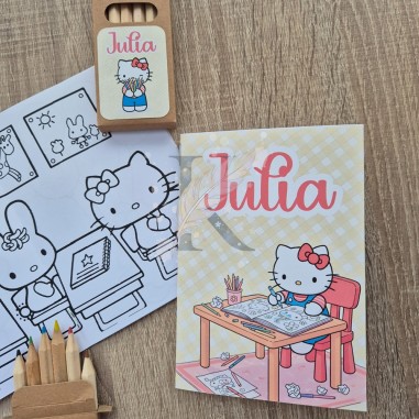 Mini Libro Colorear + colores Hello...