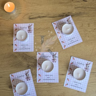 Vela de Té con tarjeta